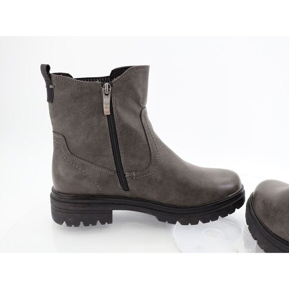 Spring Step Kaze Ankle Boots Womens 39 8.5 Gore-tex Grey Lug Sole Vegan Moto - Picture 7 of 12